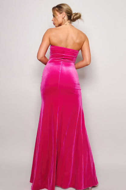 Strapless Sweetheart Maxi Velvet Dress™