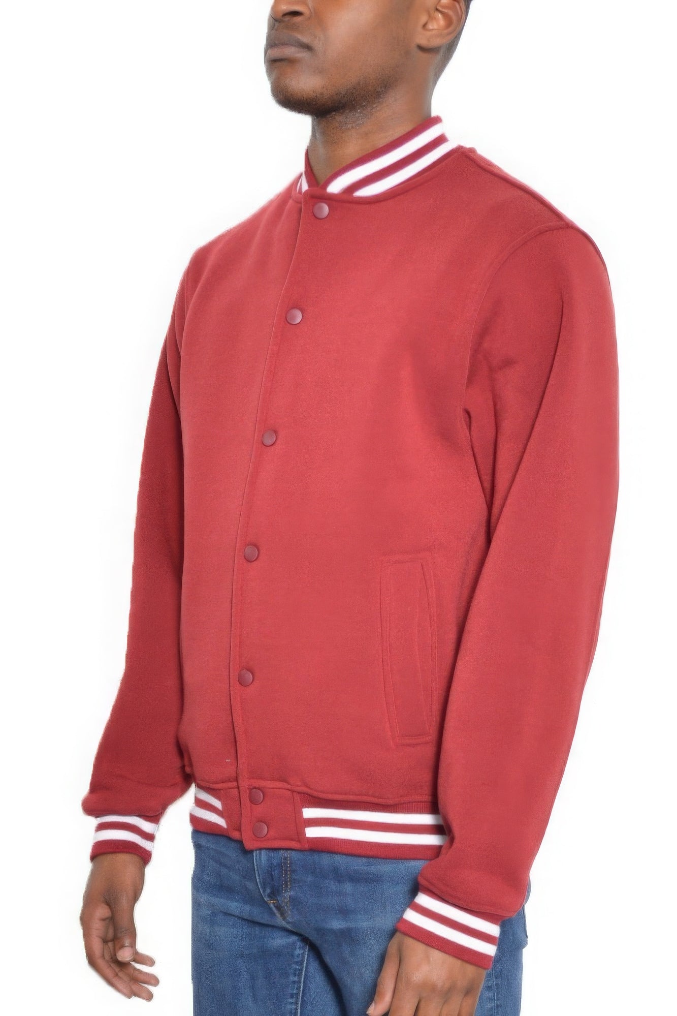 Fleece Snap Button Varsity Jacket™